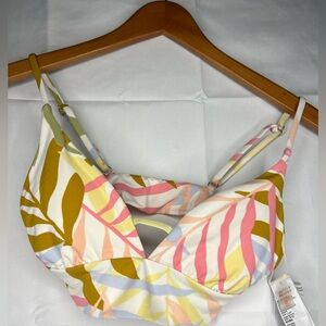 BILLABONG Leaf Print Bikini Top